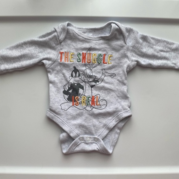 Warner Bros. One Pieces Looney Tunes Long Sleeve Onesie Baby Boy 3